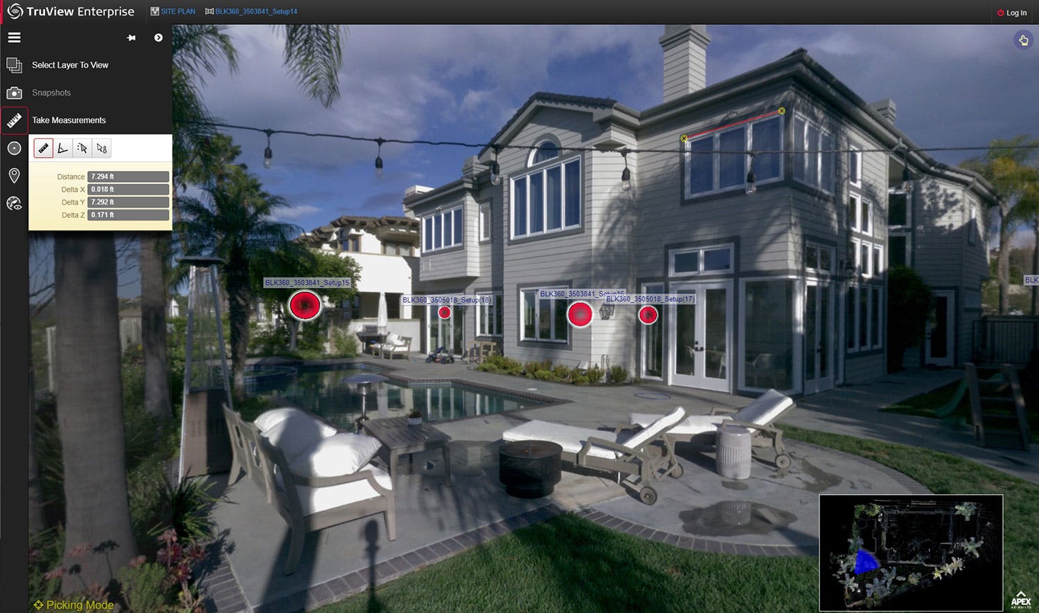 Example of Leica TruView virtual tour as provided by Apex As-Builts